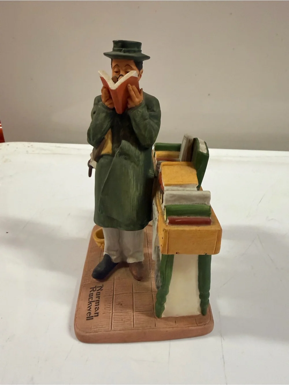 Vintage Norman Rockwell Figurine Danbury Mint The Bookworm Series II 1980